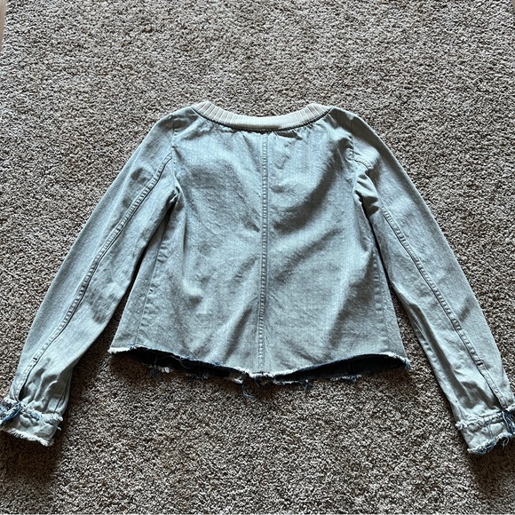 Diesel Acid Wash Denim Jacket w/ frayed hems size L - Picture 9 of 9